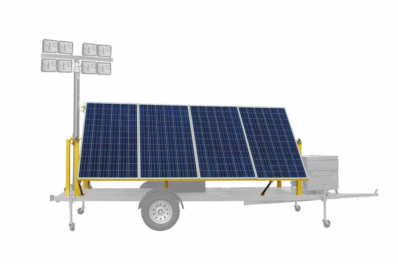 Solar Panel Frame Assembly - Can Hold Up To (8) 74.5"L x 50.5"W Solar Panels - Steel Frame - Mounts to Existing Trailer or Base