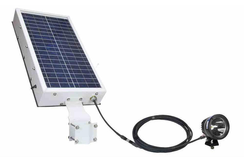 25W Solar Powered LED Light - 2750 Lumens - 15 Hour Run Time - Day/Night Photocell or Motion Sensor