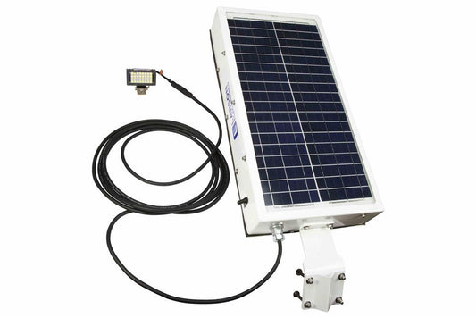 5 Watt Solar Powered LED Light - 9 Hour Run Time - 35' X 35' Illuminated Area - Remote Switch