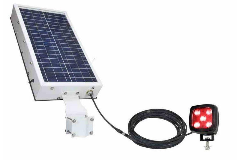 25W Solar-powered Pedestrian Warning LED Light - 860 Lumens - (1) 8aH SLA Battery - 20' Cord