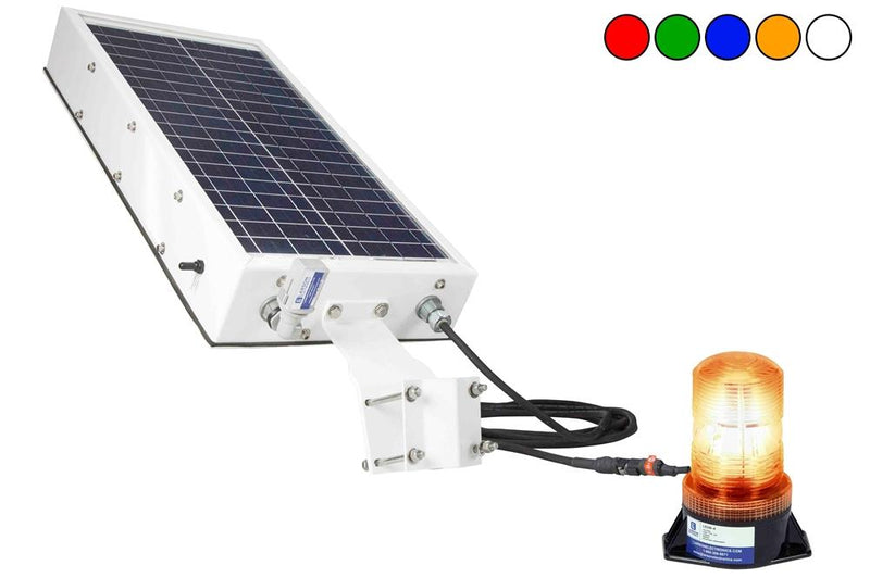 Solar Powered LED Beacon - 3 Watt LED Beacon - Continuous Use - 100' 12/2 SOOW