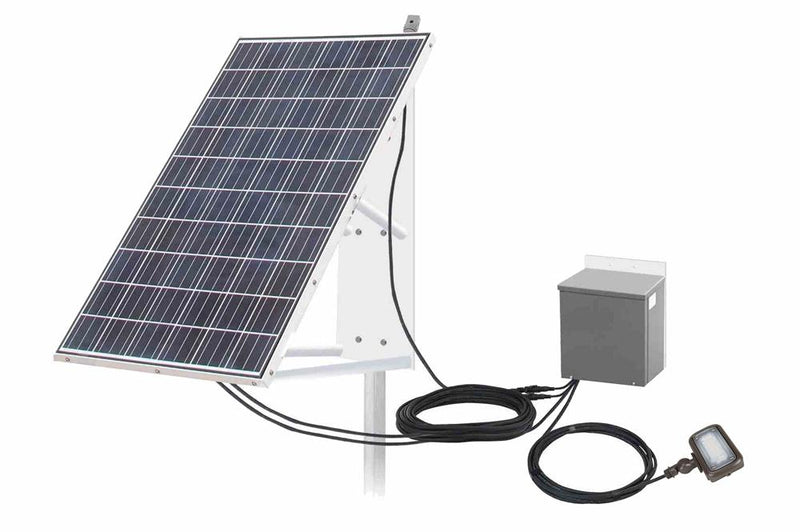 30W Solar Powered LED Light - 3000 lms - (2) 60W Panels, (2) 40aH Li-ion Batteries
