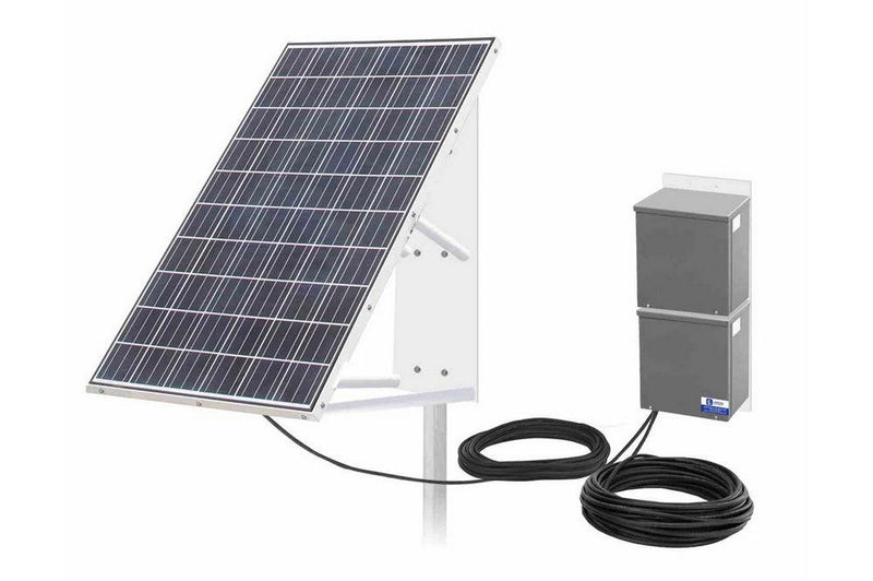265W Pole Mounted Solar Panel - 3 Day Run Time @ 20W - 150' 8/2 SOOW - (2) 250AH 12V Batteries
