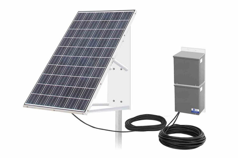 265W Pole Mounted Solar Panel - 3 Day Run Time @ 20W - 150' 8/2 SOOW - 250AH @ 24V Batteries