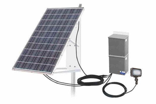 45W Solar Powered LED Light w/ 265W Panel - 8 Hour Runtime - Day/Night Photocell or Motion Sensor
