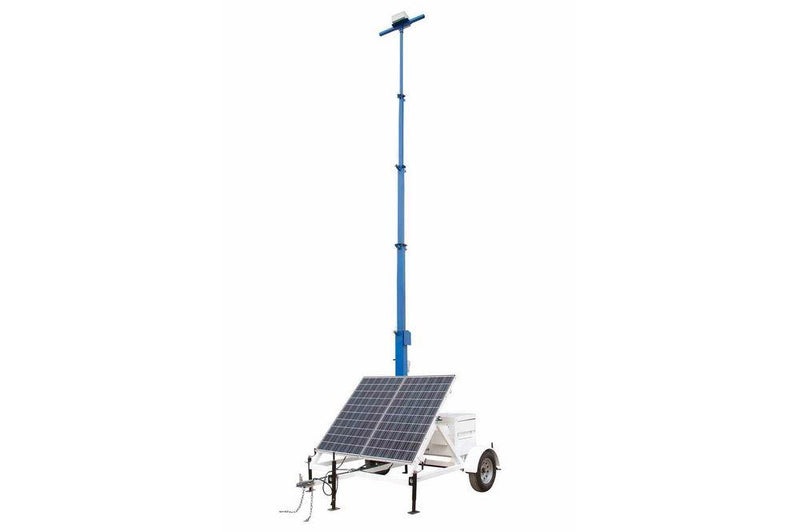 Portable Solar Light Tower - 25' Mast - 7.5' Trailer - (1) Junction Box - No Batteries
