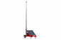 Mobile Communications Solar Tower - 30' Mast - 7.5' Trailer w/ Red Finish - (1) 300W Solar Panel, (2) 80aH Lion Batteries - (1) Junction Box - Galvanized Mast