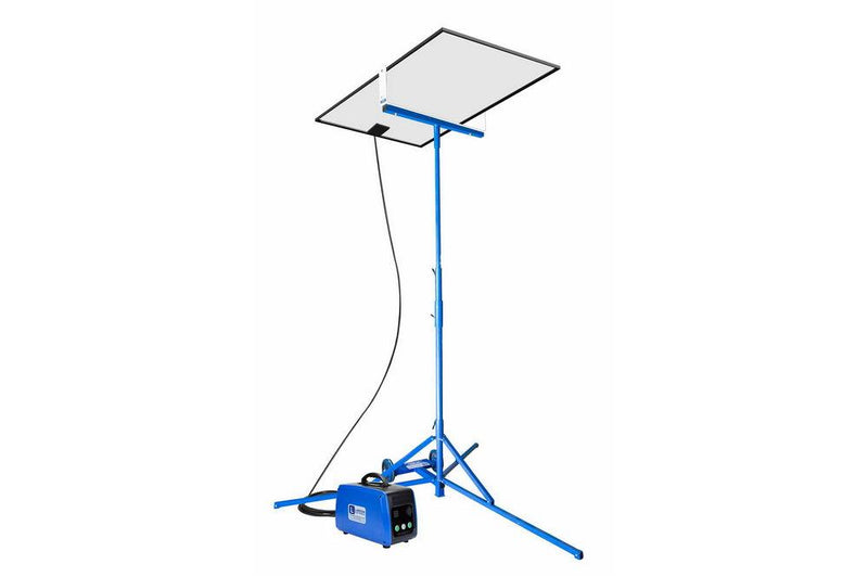 265W Portable Solar Panel System - 1500Wh Li-ion Battery - 120V AC/PV Charging - Quadpod Mount
