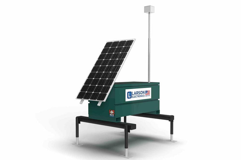 16' Solar Equipment Tower - (1) 300W Panel, 160aH Li-ion Battery Pack - 4G/LTE Router, Access Point/GPS