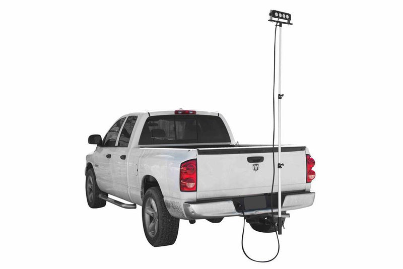 40W LED Emitter on Telescoping Pole - 3' to 8.5' - 3440 lms - Trailer Hitch Mount - 16' Cord w/ Plug