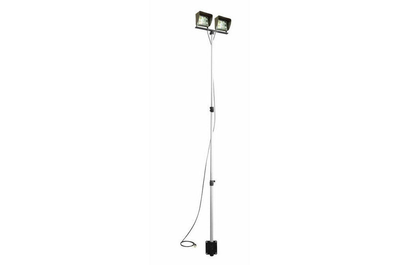 120W LED Light with Telescoping Pole Mount - Adjustable from 3' to 8.5' - 10,800 Lumens - 120-277VAC