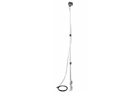 9W Surface Mount LED Light Pole - (3) 3W LEDs - 3' to 8.5' Adjustable - 9-32VDC - Flat Base Mount