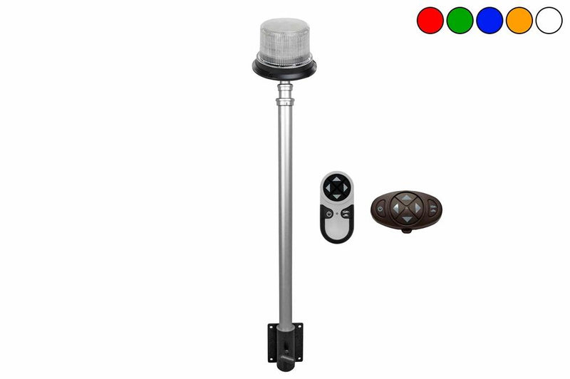 14.4W Pole Mounted Class 1 LED Strobe Light - 1400 lms - (2) Wireless Remotes - 16' Cord