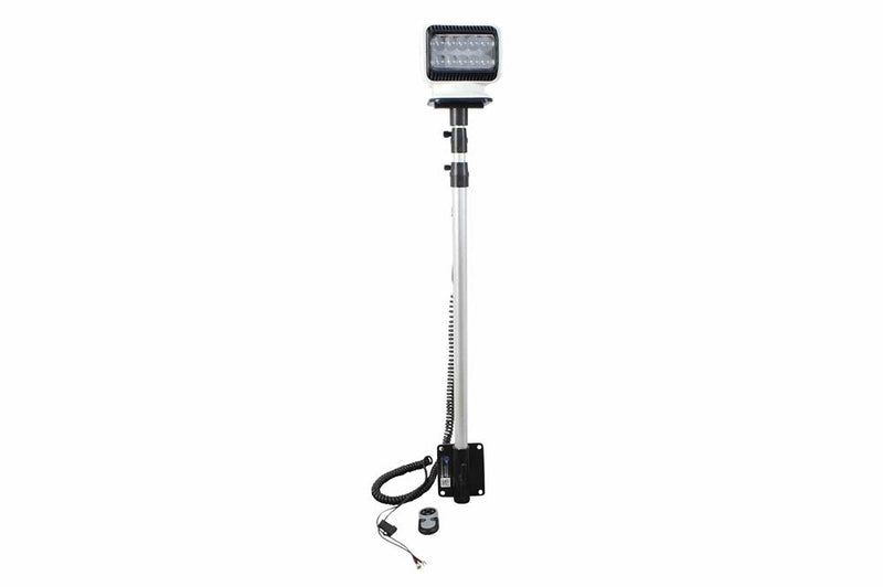 Golight LED Spotlight on Telescoping Pole Mount - 120-277V AC - 22' Total Cord Length - Wireless Remote - Surface Mounting Bracket