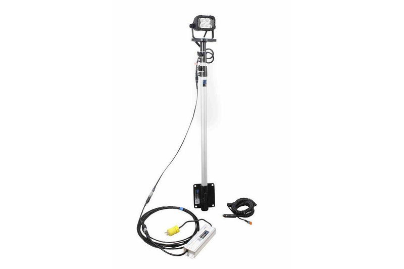 12 Watt Portable LED Telescoping Light Pole - Extends 3.5' to 8' - 120-277VAC or 9-42VDC