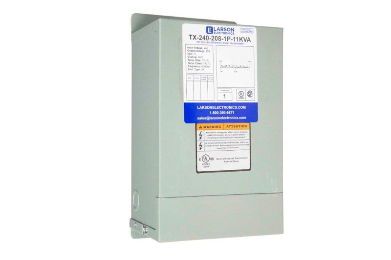 Larson 11 KVA Step Down Transformer - 240VAC 1PH to 208VAC 1PH - Buck-Boost Transformer