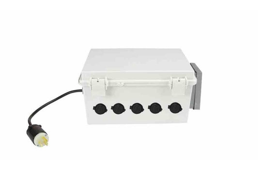 300W Portable Transformer - 120V to 12V - (1) 5-20 Receptacle [120V], (5) Cigarette Plug Sockets