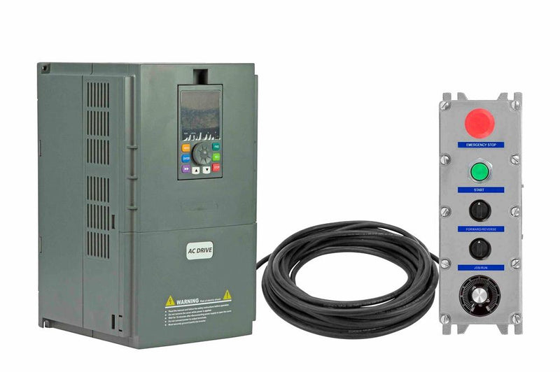 10HP Variable Frequency Device - 480V AC 3-phase Input/Output - 17 Amps, 7.5kW - EXP Remote Control Pendant, 100' Cord