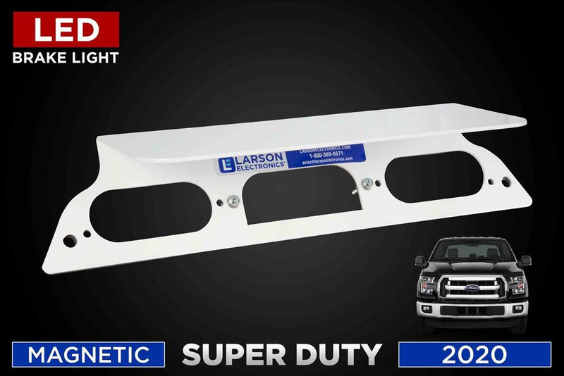 Magnetic Antenna Mounting Plate - 2020 Ford Superduty F250 Aluminum Trucks w/ LED 3rd Brake Lights