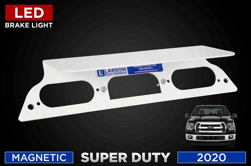 Magnetic Antenna Mounting Plate -2022 Ford Superduty F450 Aluminum Trucks w/ LED 3rd Brake Lights