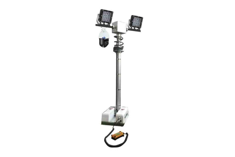 Larson 13.5' Vehicle Roof Mount Tower LED Lights w/ Camera -  (2) Lamps - PTZ Camera - NVR/Wireless Router