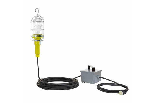 Incandescent Hand Lamp - Inline Transformer - Vapor Proof - VAC to VDC - 25' SOOW Cord