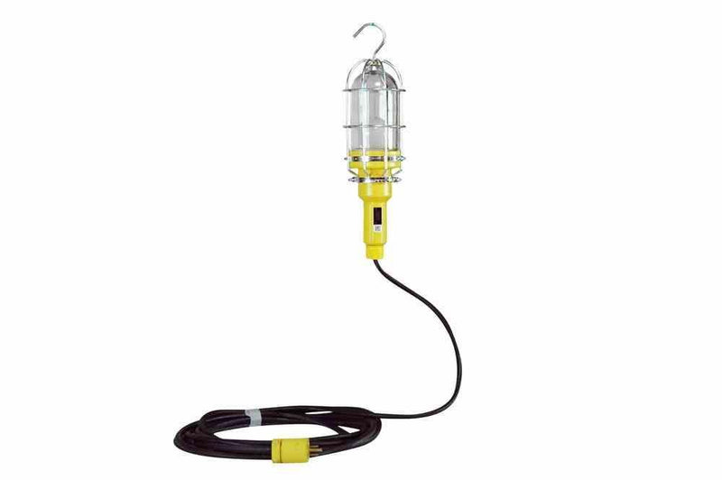 26W Vapor Proof (Waterproof) Trouble Light / Drop Light - Lexan Globe - 75' 12/3 SEOOW Cable