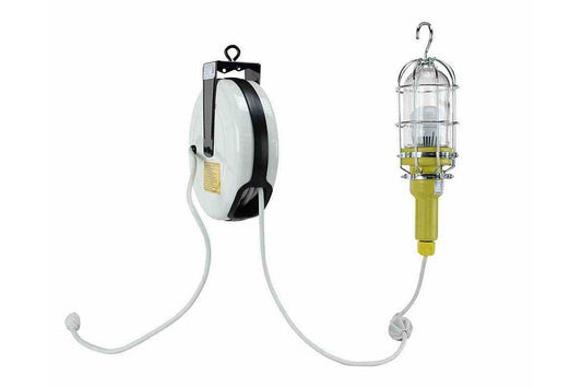 Vapor Proof (Waterproof) LED Trouble Light / Hand Lamp / Drop Light with 30' Cord Reel - 10 Watt LED
