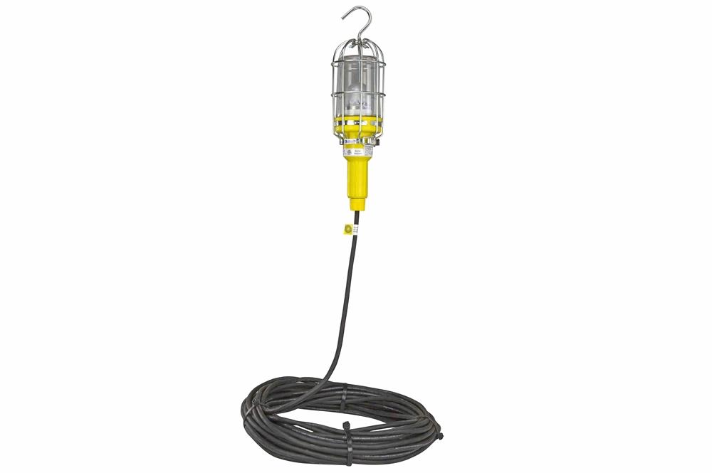 10 Watt Vapor Proof (Waterproof) LED Drop Light w/ Lexan Globe - 100' Cord - Explosion Proof Plug
