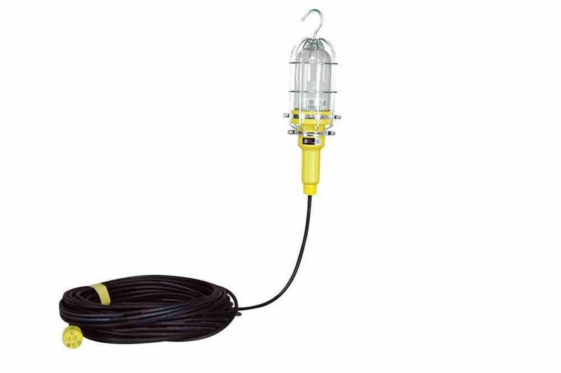 10 Watt Food Safe LED Drop Light w/ Lexan Globe - 50' Cord - Stainless Steel Guard
