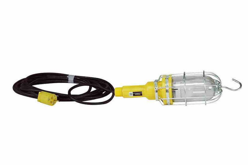 Larson Vapor Proof (Waterproof) LED Inspection Light / Hand Lamp / Drop Light - Colored LED Bulb - 50' Cord