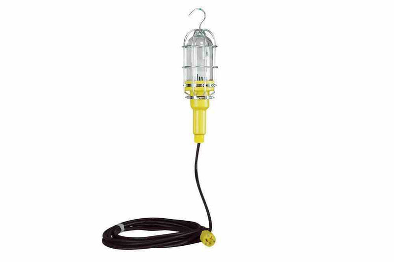 Larson Vapor Proof (Waterproof) LED Inspection Light / Hand Lamp / Drop Light - Colored LED Bulb - 75' Cord