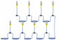 Industrial Vapor Proof LED String Light - 8 Drop Lights - 120-277V AC - 1 Foot Drops - 6ft Spacing