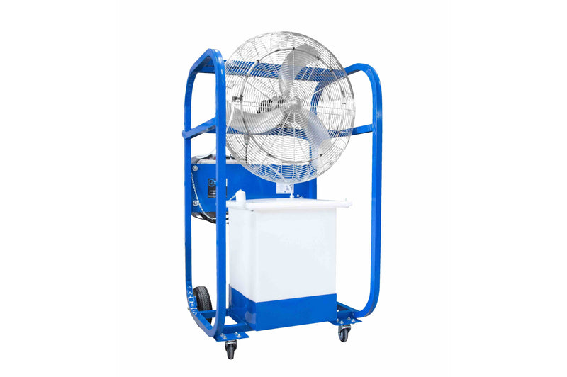 Larson Portable Evaporative Air Mister Cooler - 8723 CFM - Water Mist Cooler - 30" OD - 34 Gallon Tank