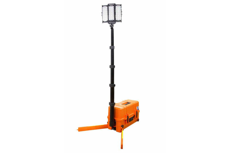 108W Portable Emergency LED Light Tower - 10,000 Lumens - USB Port & 12V Socket - 5.25' Tall Tower