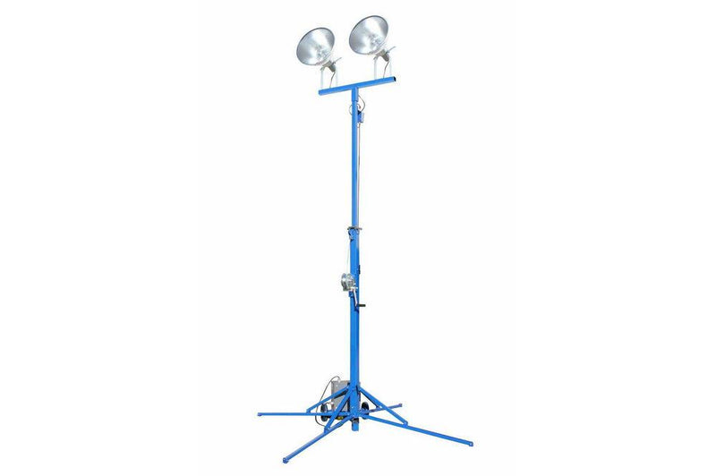 Portable 7-12' Light Tower - (2) 1000W MH Lights- Covers 98,000 SF - 125' 10/3 - 30A Twist Lock Plug