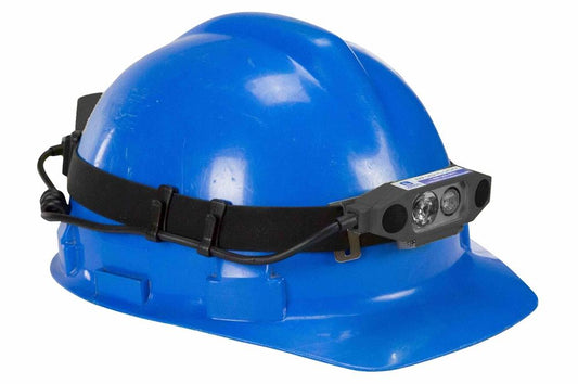 Work Area Dual LED Headlamp - Spot/Flood, (3) AA Batteries, Rubber Strap - IPX7