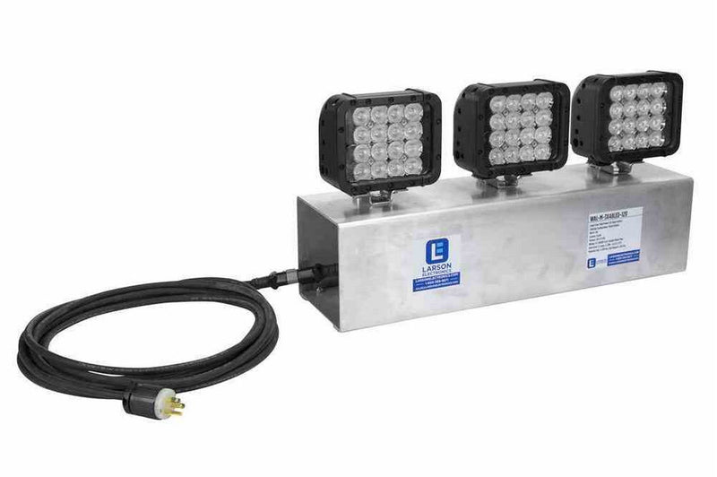 144 Watt LED Flood Light - 3, 200lb. Magnets on Aluminum Base - IP67 - 120-277VAC