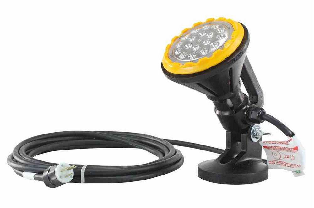 120V Polyurethane Adjustable Magnetic Mount LED Work Light - 30 Watt LED- Blasting Light - 25' Cord