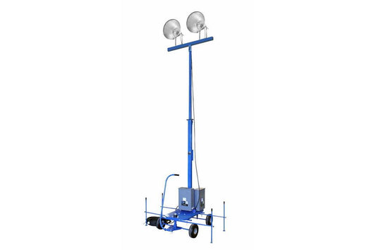 2000W Non-Towable Mini Light Tower w/ Wheels- (2) 1000W MH Lamps - 220,000 Lumens - Roll-Around Cart