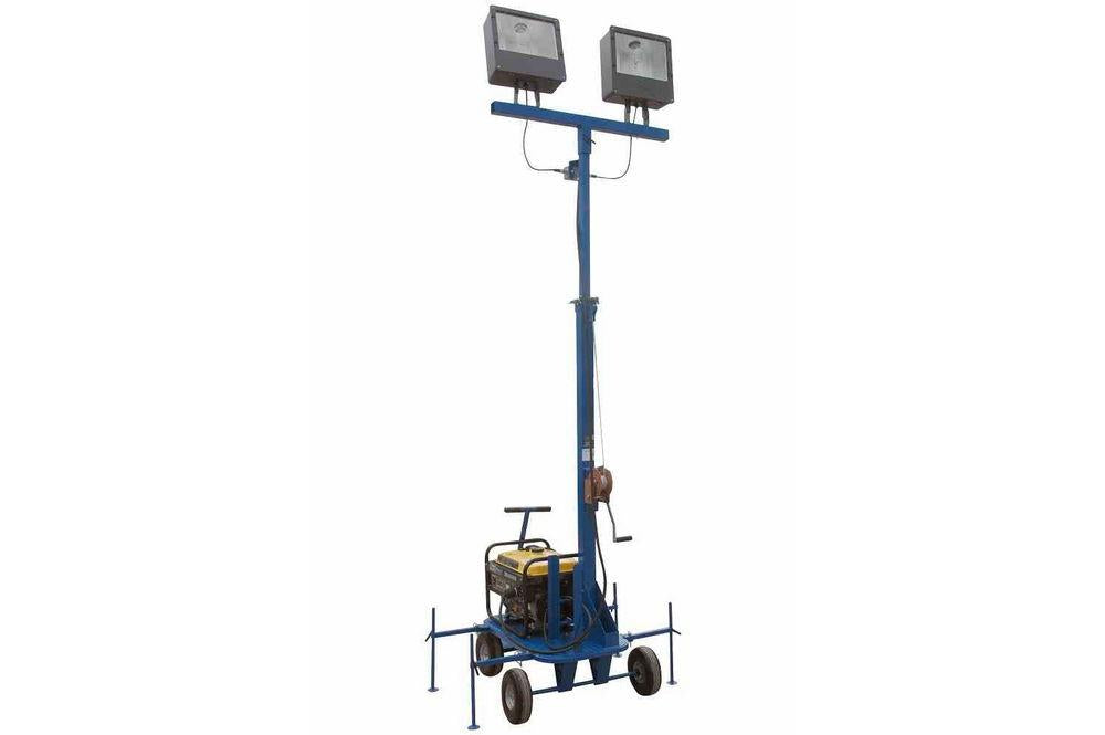 Mini Light Tower with 3000VA Generator - Two 400 Watt Metal Halide Lamps - 10 Hour Runtime