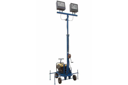 Mini Light Tower with 3000VA Generator - Two 400 Watt Metal Halide Lamps - 10 Hour Runtime