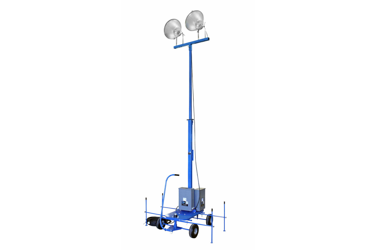 Larson 2000 Watt Mini Light Tower - Two 1000 Watt Metal Halide Lamps - Multi-Tap Ballast - 50ft Power Cord