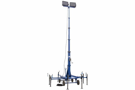 Non-Towable Light Tower w/ Wheels - 9-30' - (2) 150W LED Lamps - 40,500 Lumens - Roll-Around Cart
