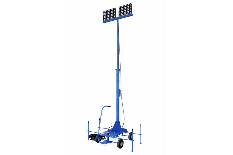 Non-Towable Light Tower w/ Wheels - 9-30' - (2) 480W LED Lamps - 120,000 Lumens - Roll-Around Cart