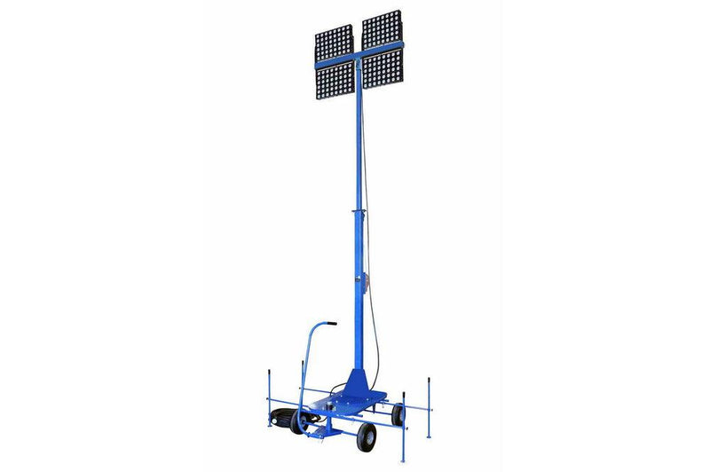 Non-Towable Light Tower w/ Wheels - 9-30' - (4) 500W LED Lamps - 259,200 Lumens - Roll-Around Cart