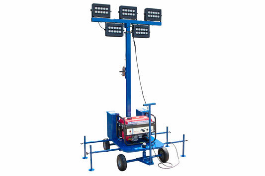 Larson 450W Non-Towable Mini LED Light Tower w/ Gas Generator - (5) 90W LED Lamps - 67,500 lms