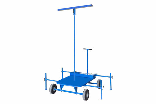 Larson 6' Mini Light Tower - Fixed Pole w/ T-Head Platform - Wheeled Cart Base - Powder Coated Blue