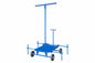 Larson 6' Mini Light Tower - Fixed Pole w/ T-Head Platform - Wheeled Cart Base - Powder Coated Blue