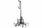 Crank Up Mini Antenna Tower - Wheeled Cart Base - 7.5'-15' Light Mast - Mount Antennas and Amplifiers